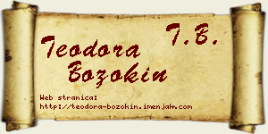 Teodora Bozokin vizit kartica